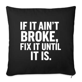 Handyman Sayings for DIY Mechanic Table - Sofa pillowcase 17,3'' x 17,3'' (45 x 45 cm) - black - Front