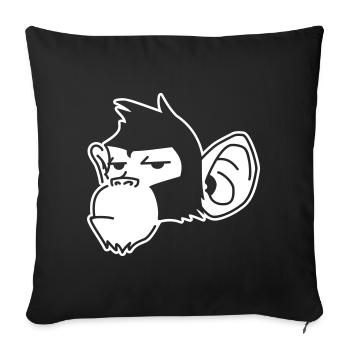 Urban Affe – Streetart Graffiti Prima - Sofakissenbezug 45 x 45 cm - Schwarz - Vorne