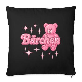 Bear / Y2K Nickname Statement Design - Sofa pillowcase 17,3'' x 17,3'' (45 x 45 cm) - black - Front