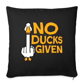 Goose No Ducks Given Middle Finger Naughty Duck Cool - Sofa pillowcase 17,3'' x 17,3'' (45 x 45 cm) - black - Front