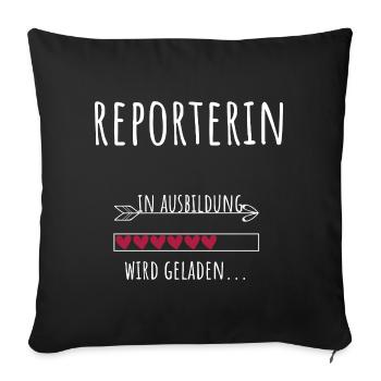 Journalism Student Profession Education Reporter - Sofa pillowcase 17,3'' x 17,3'' (45 x 45 cm) - black - Front