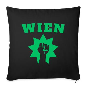 Vienna - Sofa pillowcase 17,3'' x 17,3'' (45 x 45 cm) - black - Front