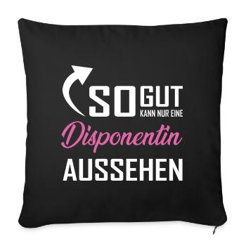 Only a dispatcher can look so good - Sofa pillowcase 17,3'' x 17,3'' (45 x 45 cm) - black - Front