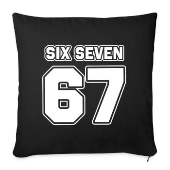67 - Six seven - Sofa pillowcase 17,3'' x 17,3'' (45 x 45 cm) - black - Front