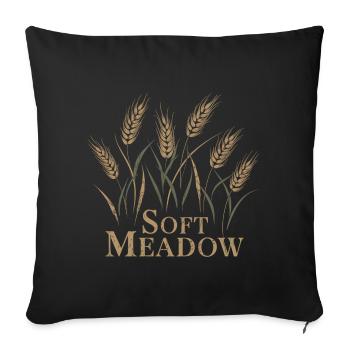 Gentle meadow grasses - Sofa pillowcase 17,3'' x 17,3'' (45 x 45 cm) - black - Front