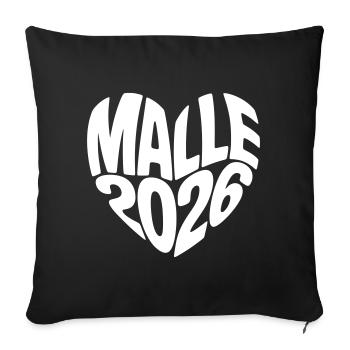 Malle 2026 - Sofa pillowcase 17,3'' x 17,3'' (45 x 45 cm) - black - Front