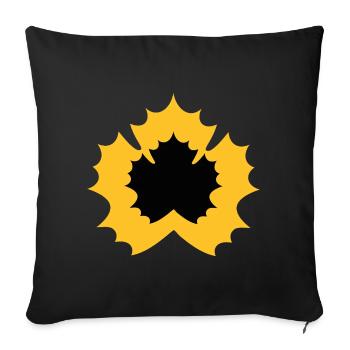 Yellow-black Skellefteå - Sofa pillowcase 17,3'' x 17,3'' (45 x 45 cm) - black - Front