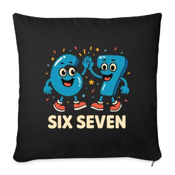 67 Six Seven 6-7 - Sofa pillowcase 17,3'' x 17,3'' (45 x 45 cm) - black - Front