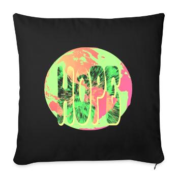 Circulaire Hope Neon Tie-Dye - Housse de coussin décorative 45 x 45 cm - noir - Devant