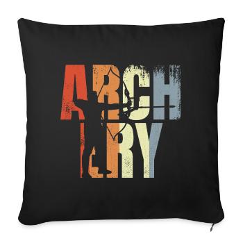 Archery Retro Look - Sofa pillowcase 17,3'' x 17,3'' (45 x 45 cm) - black - Front