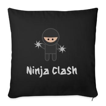 Ninja Fight Sport Shuriken - Sofa pillowcase 17,3'' x 17,3'' (45 x 45 cm) - black - Front