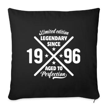 Limited Edition 1996 | Birthday Gift - Sofa pillowcase 17,3'' x 17,3'' (45 x 45 cm) - black - Front