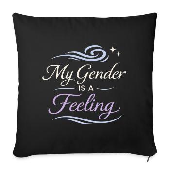 Trans queer réaffirme l’amour de l’identité réconfortante - Housse de coussin décorative 45 x 45 cm - noir - Devant