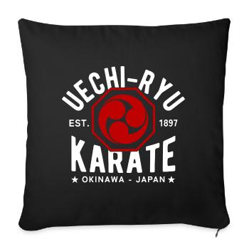 Uechi Ryu Karate Okinawa East. 1897 Japan - Sofa pillowcase 17,3'' x 17,3'' (45 x 45 cm) - black - Front
