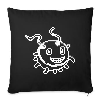 Virus Monster Pixel Art Comic - Sofa pillowcase 17,3'' x 17,3'' (45 x 45 cm) - black - Front