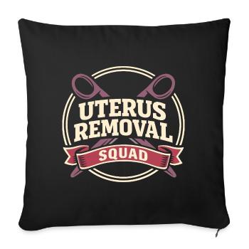 Hysterectomy Recovery Hysterectomy Survivor - Sofa pillowcase 17,3'' x 17,3'' (45 x 45 cm) - black - Front