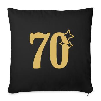 70th Birthday 70th Anniversary Gold Star - Sofa pillowcase 17,3'' x 17,3'' (45 x 45 cm) - black - Front