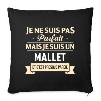 Je Ne Suis Pas Parfait Mais Je Suis Un Mallet E... - Housse de coussin décorative 45 x 45 cm - noir - Devant