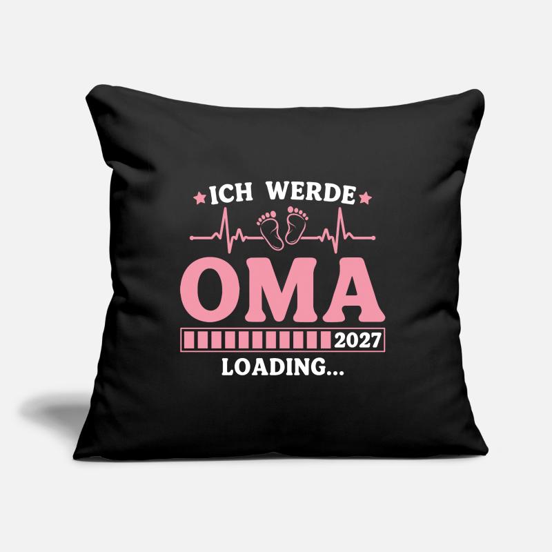 Ich werde Oma 2027 – Werdende Großmutter Sofakissenbezug 45 x 45 cm