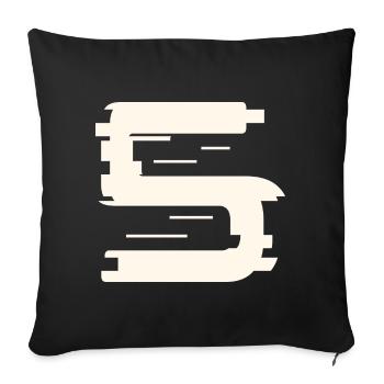 5 - Sofa pillowcase 17,3'' x 17,3'' (45 x 45 cm) - black - Front