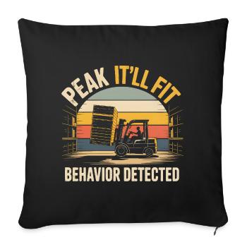 Va rentrer | Humour de conducteur de chariot élévateur - Housse de coussin décorative 45 x 45 cm - noir - Devant