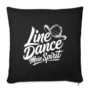 Line Dance My Spirit - Sofa pillowcase 17,3'' x 17,3'' (45 x 45 cm) - black - Front