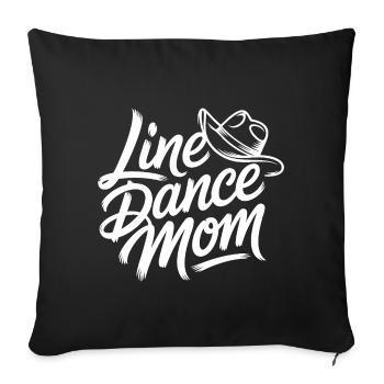 Lettrage de la Mom Dance en Ligne - Housse de coussin décorative 45 x 45 cm - noir - Devant