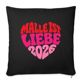 Malle 2026 Malle is love 2026 - Housse de coussin décorative 45 x 45 cm - noir - Devant