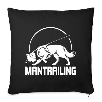 Chien de sport Border Collie Chasseur de Sport Sauvets - Housse de coussin décorative 45 x 45 cm - noir - Devant