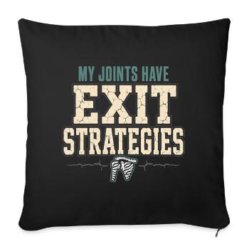 Eds Consciousness Ehlers-danlos Zebra Warrior - Sofa pillowcase 17,3'' x 17,3'' (45 x 45 cm) - black - Front