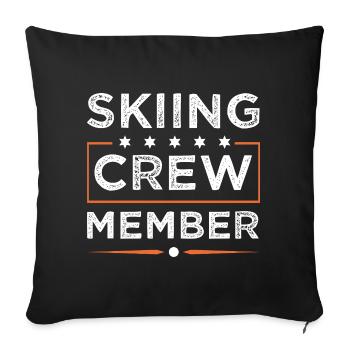 Équipe de ski - Housse de coussin décorative 45 x 45 cm - noir - Devant