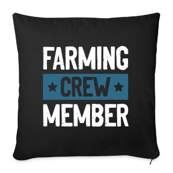 Équipe d’agriculteurs - Housse de coussin décorative 45 x 45 cm - noir - Devant