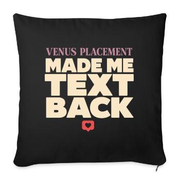 Venus sign Venus astrology - Sofa pillowcase 17,3'' x 17,3'' (45 x 45 cm) - black - Front