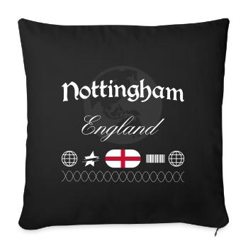 Nottingham England Streetwear Reise Souvenir - Sofakissenbezug 45 x 45 cm - Schwarz - Vorne