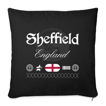 Sheffield England Streetwear Travel Souvenir - Sofa pillowcase 17,3'' x 17,3'' (45 x 45 cm) - black - Front