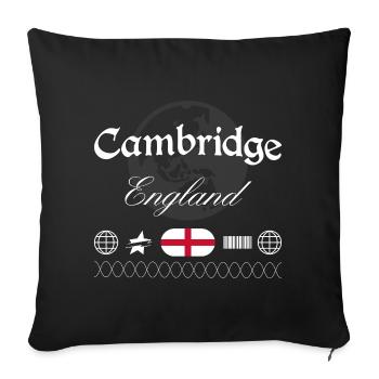 Cambridge England Streetwear Travel Souvenir - Sofa pillowcase 17,3'' x 17,3'' (45 x 45 cm) - black - Front