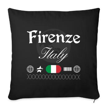 Florenz Italien Streetwear Reise Souvenir - Sofakissenbezug 45 x 45 cm - Schwarz - Vorne