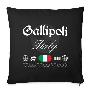 Gallipoli Italien Streetwear Reise Souvenir - Sofakissenbezug 45 x 45 cm - Schwarz - Vorne
