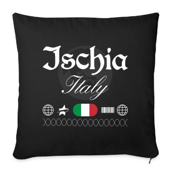 Souvenir de voyage Ischia Italy Streetwear - Housse de coussin décorative 45 x 45 cm - noir - Devant
