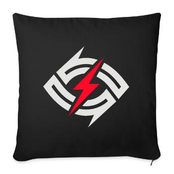 Circular Flash Contrast - Sofa pillowcase 17,3'' x 17,3'' (45 x 45 cm) - black - Front