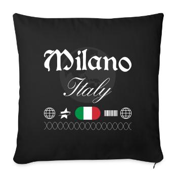 Mailand Italien Streetwear Reise Souvenir - Sofakissenbezug 45 x 45 cm - Schwarz - Vorne