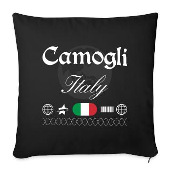 Camogli Italien Streetwear Reise Souvenir - Sofakissenbezug 45 x 45 cm - Schwarz - Vorne