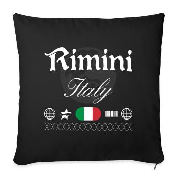 Rimini Italien Streetwear Reise Souvenir - Sofakissenbezug 45 x 45 cm - Schwarz - Vorne