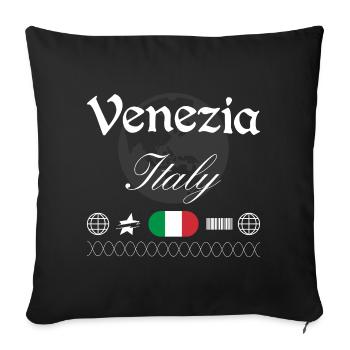 Venedig Italien Streetwear Reise Souvenir - Sofakissenbezug 45 x 45 cm - Schwarz - Vorne