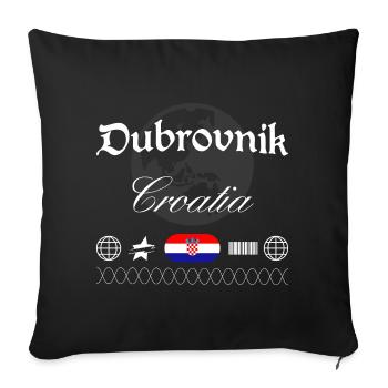 Dubrovnik Kroatien Streetwear Reise Souvenir - Sofakissenbezug 45 x 45 cm - Schwarz - Vorne