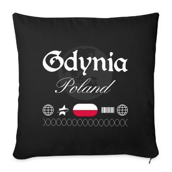 Gdynia Polen Streetwear Reise Souvenir - Sofakissenbezug 45 x 45 cm - Schwarz - Vorne