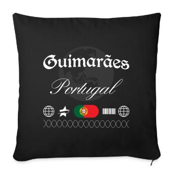 Guimarães Portugal Streetwear Reise Souvenir - Sofakissenbezug 45 x 45 cm - Schwarz - Vorne