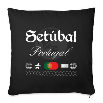 Setúbal Portugal Streetwear Reise Souvenir - Sofakissenbezug 45 x 45 cm - Schwarz - Vorne