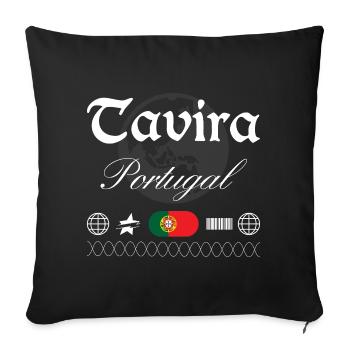 Tavira Portugal Streetwear Reise Souvenir - Sofakissenbezug 45 x 45 cm - Schwarz - Vorne