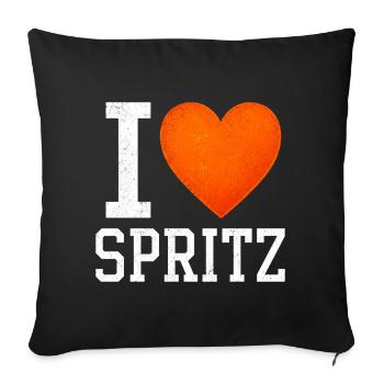 I Love Spritz Party - Sofa pillowcase 17,3'' x 17,3'' (45 x 45 cm) - black - Front